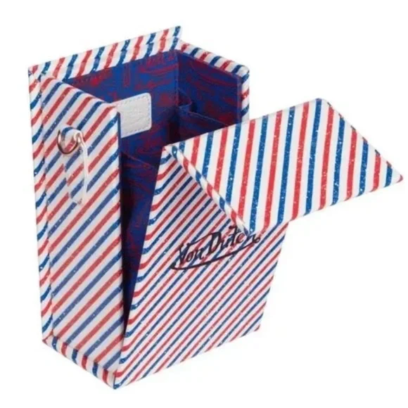 New Von Dutch BarberStripe Magnetic Cross Body Vertical Box Bag - Picture 2 of 3